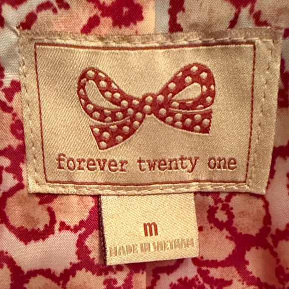 Forever 21 Vibrant Red Jacket 3/4 Length Sleeve. Size Medium - Picture 2 of 9